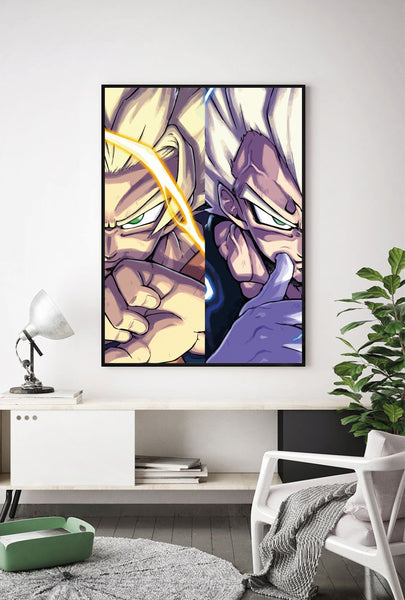 Lámina Super Saiyan Goku y Majin Vegeta