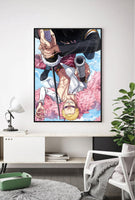 Lámina Trafalgar Law vs Doflamingo