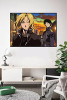 Lámina Edward Elric Y Roy Mustang