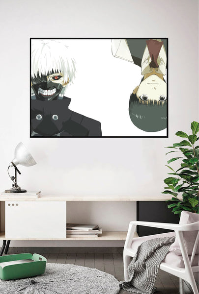 Lámina Kaneki Ghoul y Humano