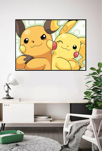 Lámina Pikachu y Raichu