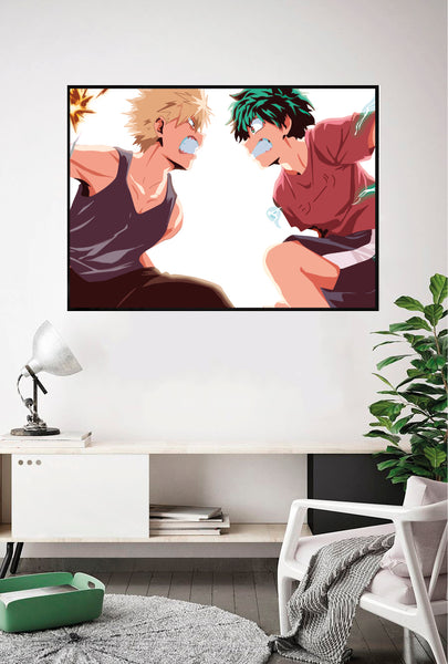 Lámina Bakugo vs Deku